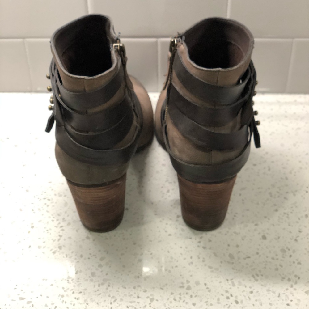 BP. Brown Strappy Ankle Booties - Picture 5 of 8